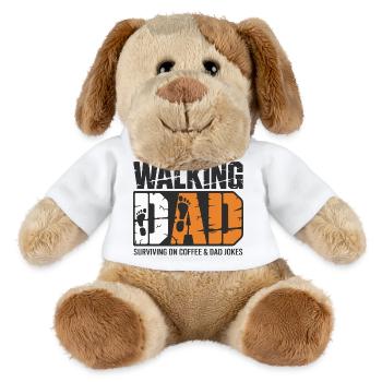 Papa en mouvement : café et blagues - Chien en peluche Helge MiniFeet® - blanc - Devant