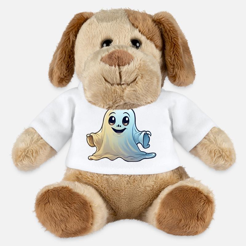Friendly Ghost Cartoon - MiniFeet® Dog Helge - white