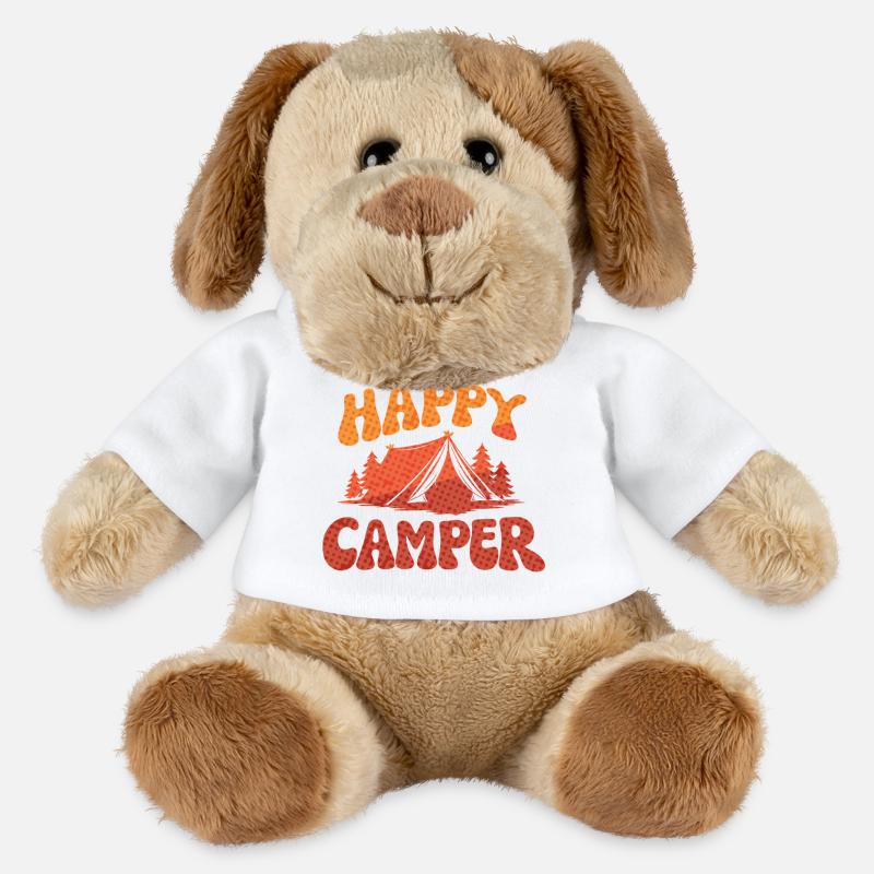 Fröhlicher Camper Lager-Print - MiniFeet® Hund Helge - Weiß