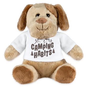 Habitudes de camping : design amusant de camping en plein air - Chien en peluche Helge MiniFeet® - blanc - Devant