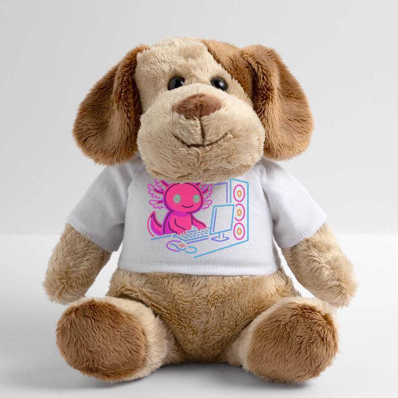 Conception de PC de jeu Axolotl Gamer Style Neon Chien en peluche Helge MiniFeet®