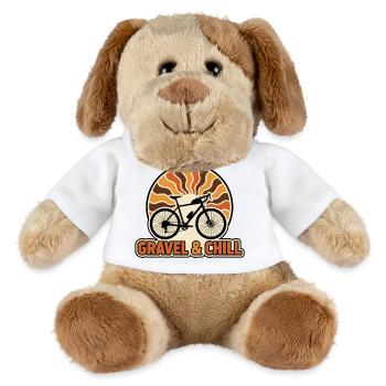 Gravel & Chill Vintage 70er Sun Bike Art - MiniFeet® Hund Helge - Weiß - Vorne