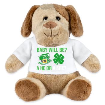 Révélation du sexe de la fête de bébé : la Saint-Patrick - Chien en peluche Helge MiniFeet® - blanc - Devant