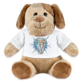 Blitzelefant mit elektrischer Aura - MiniFeet® Hund Helge - Weiß - Vorne