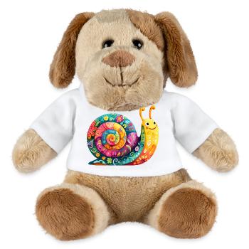 Colourful spiral - MiniFeet® Dog Helge - white - Front