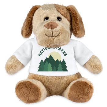 Nationalpark Wandern Wald Gipfel Landschaft Natur - MiniFeet® Hund Helge - Weiß - Vorne