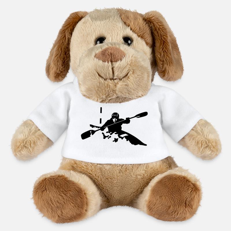 kayak - Chien en peluche Helge MiniFeet® - blanc