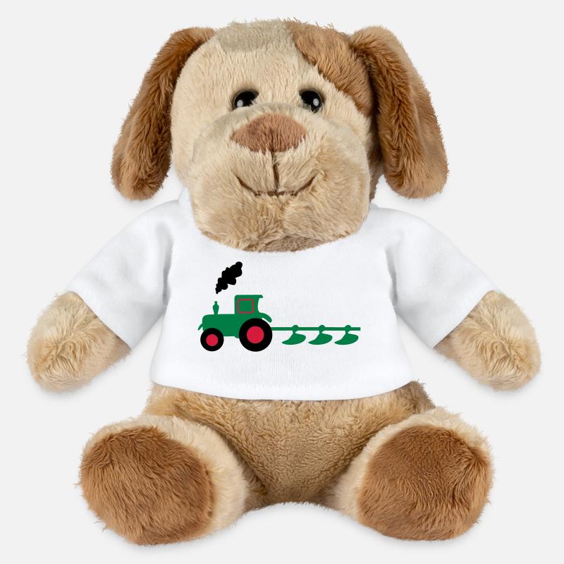 traktor trecker pflug - MiniFeet® Hund Helge - Weiß