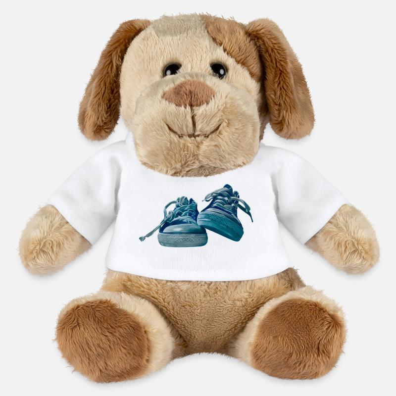 Blue sneaker design - MiniFeet® Dog Helge - white