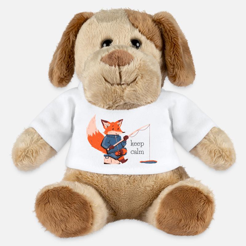 keep calm fox - fox - MiniFeet® Dog Helge - white