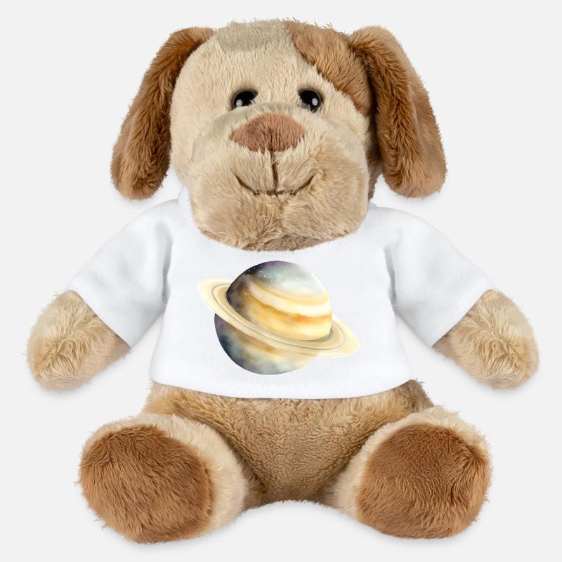 Saturne - Chien en peluche Helge MiniFeet® - blanc