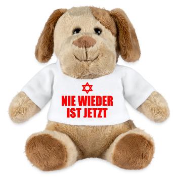 Plus jamais ça n’est maintenant - Chien en peluche Helge MiniFeet® - blanc - Devant