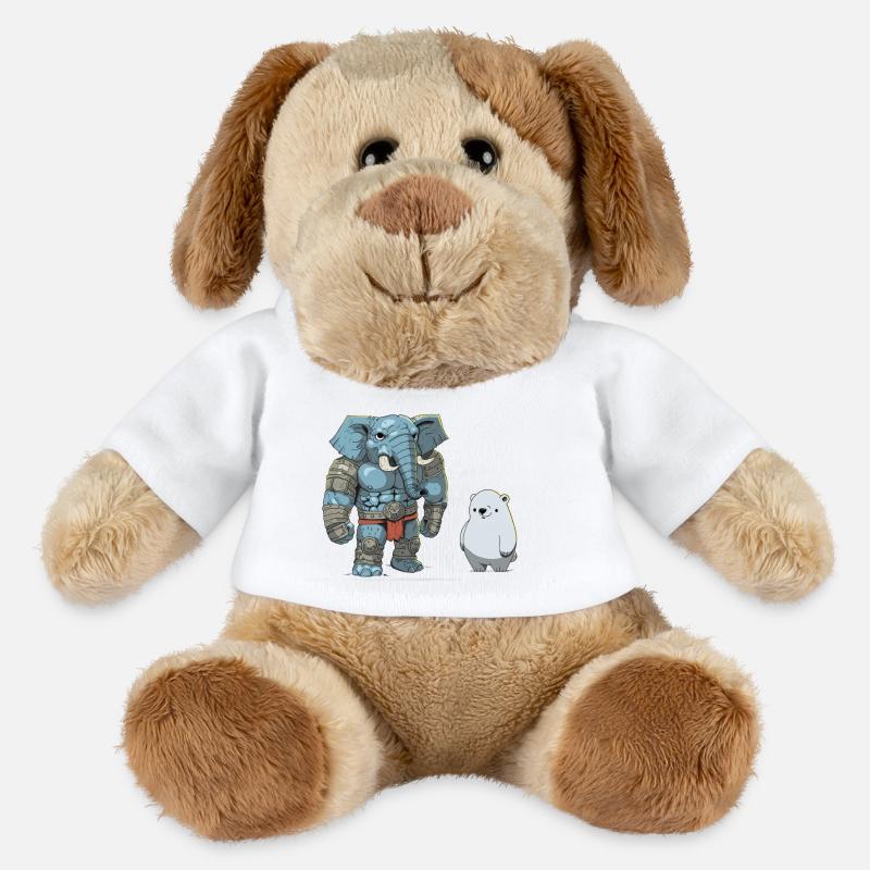 Équipe de rêve - Chien en peluche Helge MiniFeet® - blanc