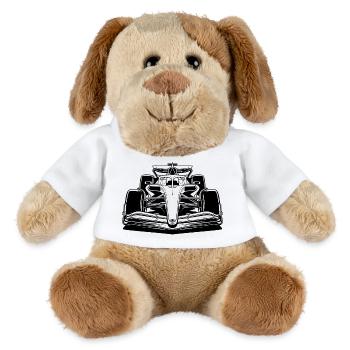 Voiture de Course - Chien en peluche Helge MiniFeet® - blanc - Devant