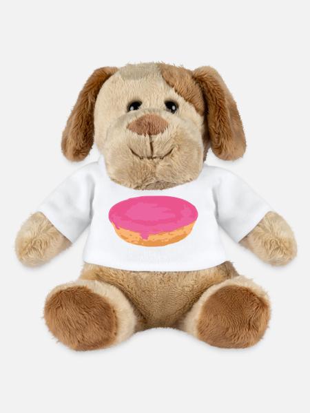 Casse-croûte : le gâteau rose de la cantine ! - Chien en peluche Helge MiniFeet® - blanc