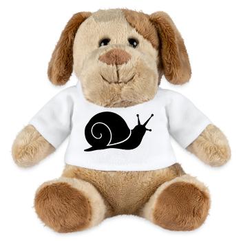 Simple Snail Silhouette - MiniFeet® Dog Helge - white - Front
