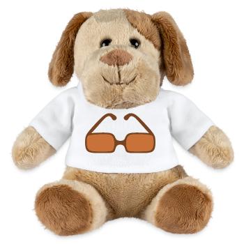 Retro Sonnenbrille Vintage Illustration - MiniFeet® Hund Helge - Weiß - Vorne