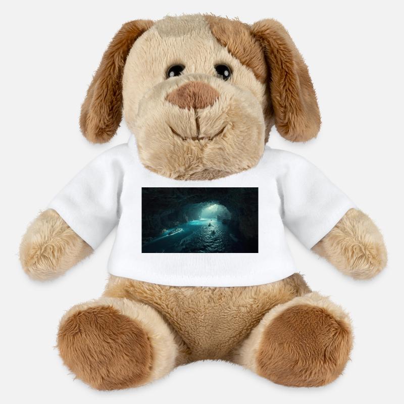 Luminous sea cavern - MiniFeet® Dog Helge - white