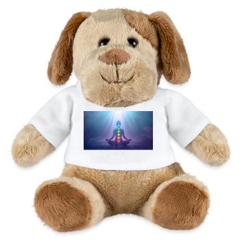 Chakra Meditation Lichtstrahlen Yoga - MiniFeet® Hund Helge - Weiß - Vorne