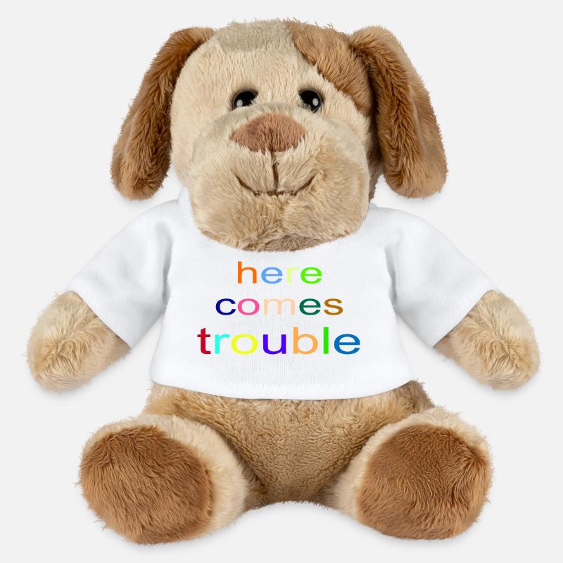 here_comes_trouble - Chien en peluche Helge MiniFeet® - blanc