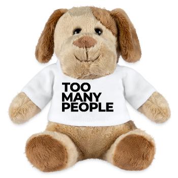 Too many people – Introvert mood - MiniFeet® Dog Helge - white - Front
