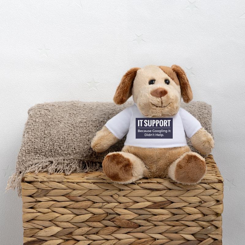 IT Support T-Shirt – Funny Tech Office Humour MiniFeet® Dog Helge