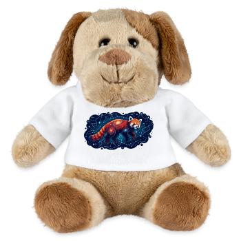 Kosmischer Roter Panda Konstellation Sternbild - MiniFeet® Hund Helge - Weiß - Vorne