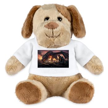 Beowulf stirbt, nachdem er den mächtigen Drachen getötet hat - MiniFeet® Hund Helge - Weiß - Vorne