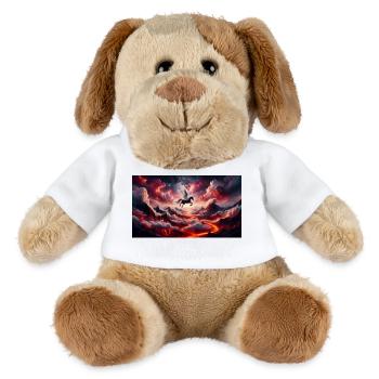 Winged Horseman on Volcano - MiniFeet® Dog Helge - white - Front