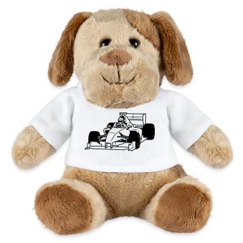 Car racing - MiniFeet® Dog Helge - white - Front