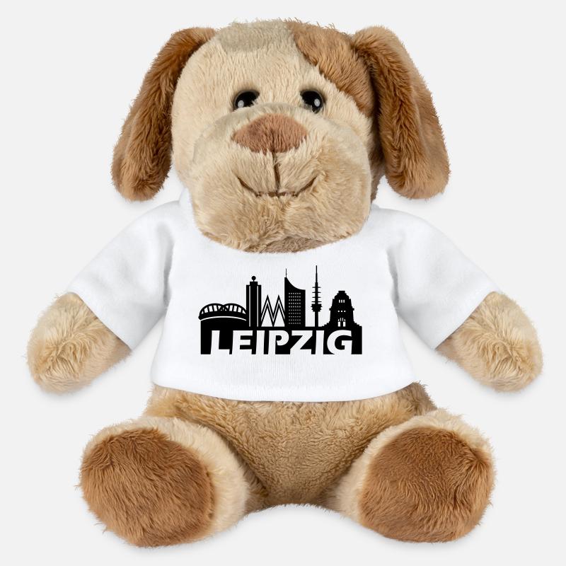 Skyline Leipzig - MiniFeet® Hund Helge - Weiß