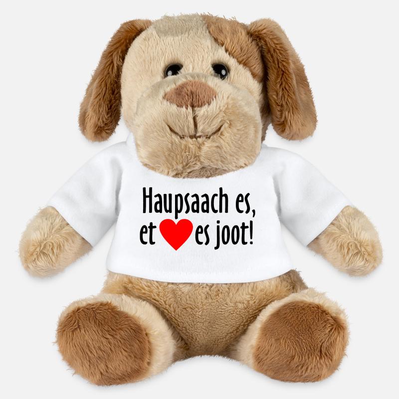Haupsaach es et Hätz es joot - Kölsche Sprüche - MiniFeet® Hund Helge - Weiß