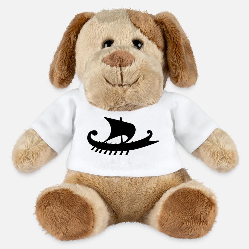 Empuriabrava Bateau w - Chien en peluche Helge MiniFeet® - blanc