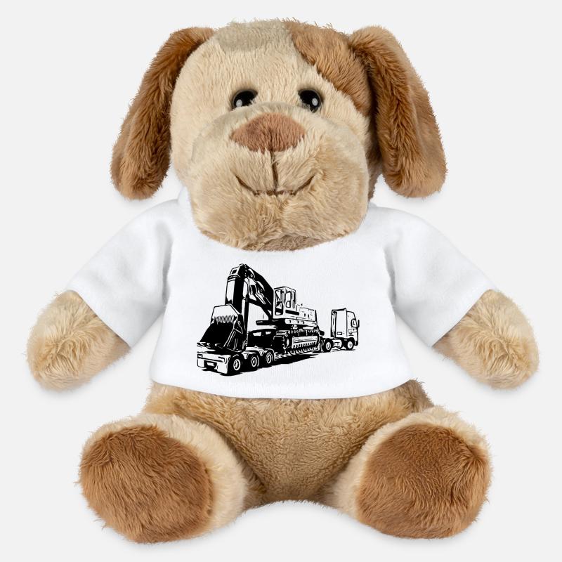 Excavatrice - Chien en peluche Helge MiniFeet® - blanc