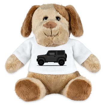 Jimny Noir - Chien en peluche Helge MiniFeet® - blanc - Devant