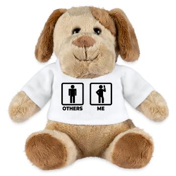 Eiscreme Strichmännchen - MiniFeet® Hund Helge - Weiß - Vorne