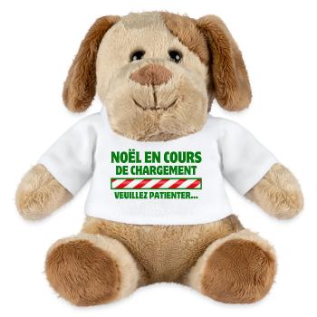 Noël, joyeux Noël, joyeuses fêtes - Chien en peluche Helge MiniFeet® - blanc - Devant