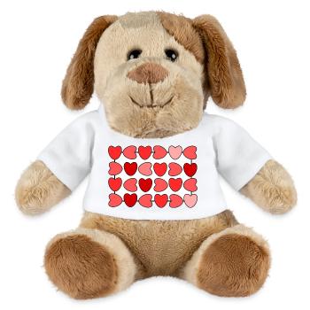 So many hearts - MiniFeet® Dog Helge - white - Front