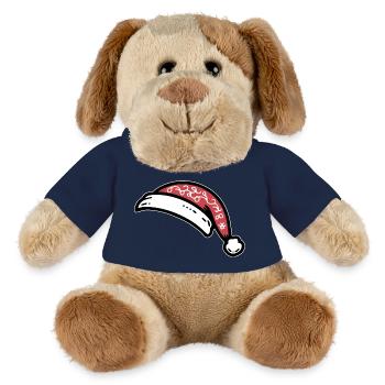 Chapeau de Père Noël - Chien en peluche Helge MiniFeet® - bleu marine - Devant
