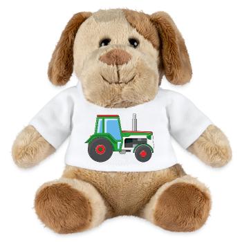 Green Tractor - MiniFeet® Dog Helge - white - Front