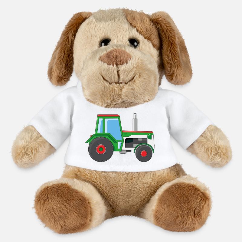 Green Tractor - MiniFeet® Dog Helge - white