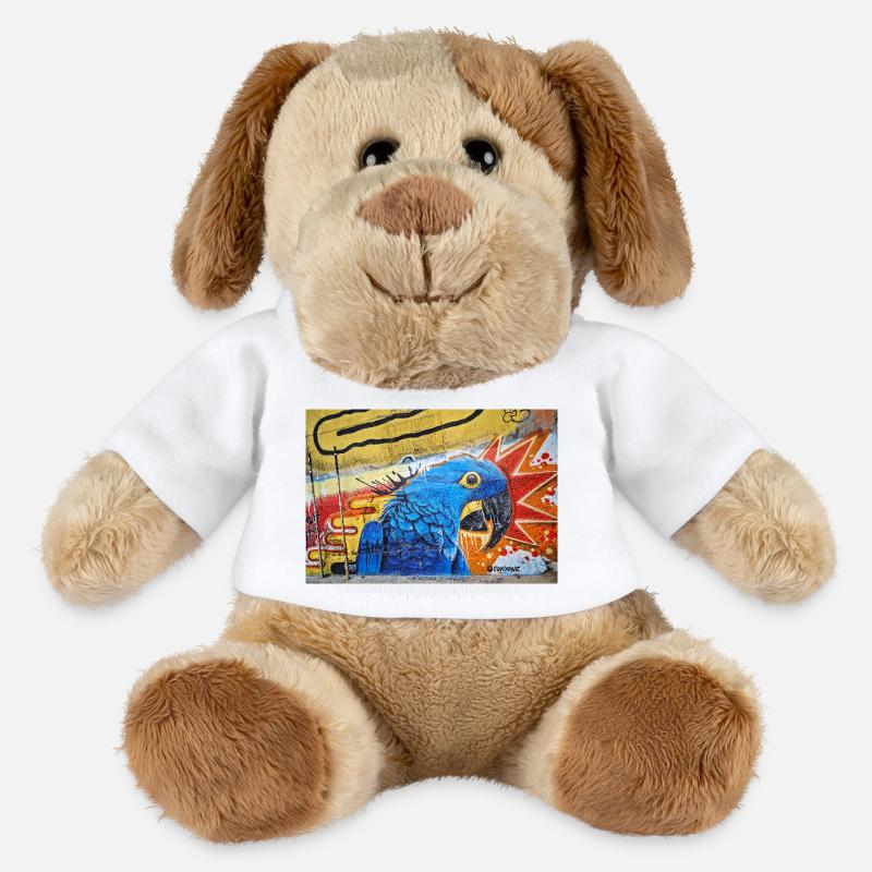 Monde du graffiti 6 - Chien en peluche Helge MiniFeet® - blanc