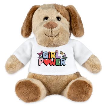 Lettres Girl Power Bloom - Chien en peluche Helge MiniFeet® - blanc - Devant