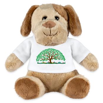 Colorful Tree – Brown Trunk with Green Leaves - MiniFeet® Dog Helge - white - Front