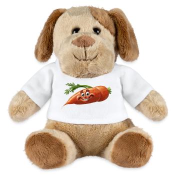 carotte - Chien en peluche Helge MiniFeet® - blanc - Devant
