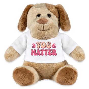 You Matter Pop Art Typography - MiniFeet® Dog Helge - white - Front
