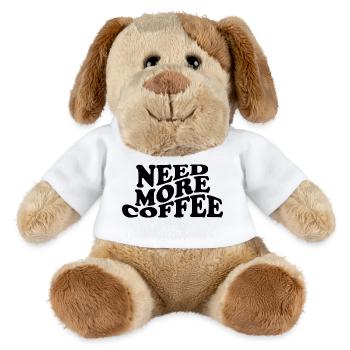 Need More Coffee – Lustiges Kaffee Design - MiniFeet® Hund Helge - Weiß - Vorne
