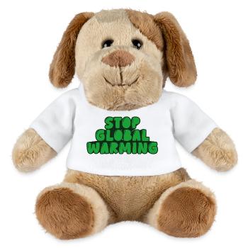 stop global warming - MiniFeet® Dog Helge - white - Front