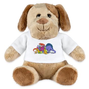 Dinosaurs are all friends - Chien en peluche Helge MiniFeet® - blanc - Devant