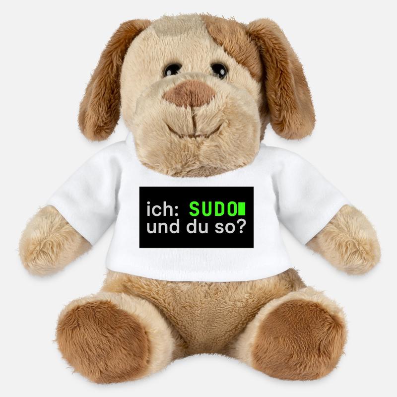ich: SUDO und du so? Linux Sticker Design - MiniFeet® Hund Helge - Weiß